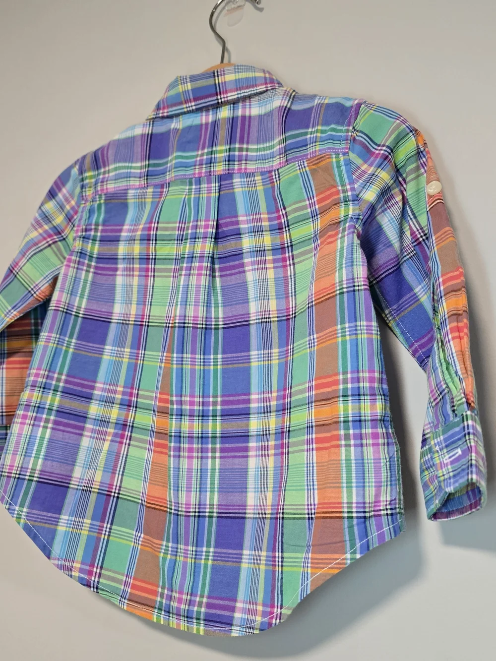 Ralph Lauren Boys' Multicolor Plaid Button-Down Shirt Cotton